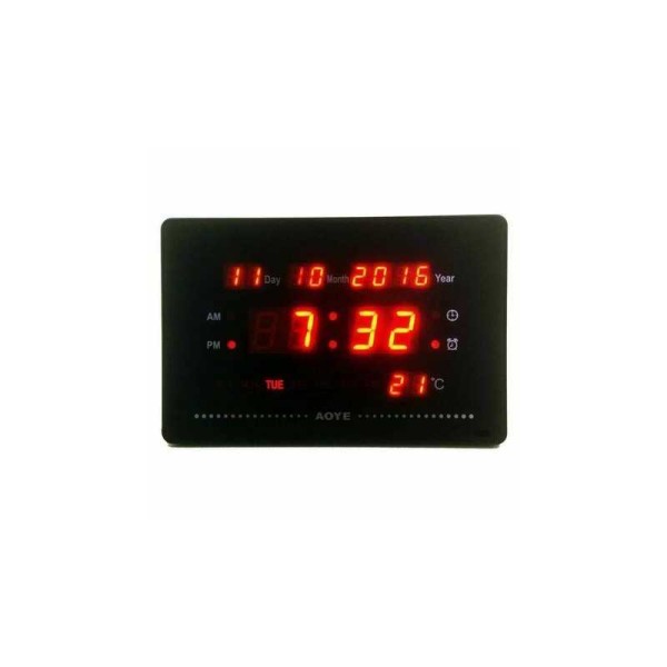 ADE Orologio digitale da tavolo o parete con sveglia | Grandi numeri |  Calendario | Termometro, igrometro | Illuminazione | radiocontrollata  segnale