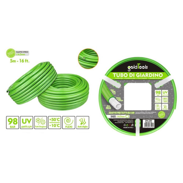 TUBO PER GIARDINO IRRIGAZIONE IN PVC POMPA ACQUA 5MT 16FT Ø6.5MM 57510