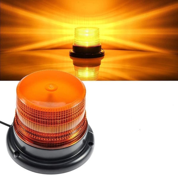LAMPEGGIANTE LED 12V STROBOSCOPICA SEGNALAZIONE EMERGENZA ROTANTE MAGN