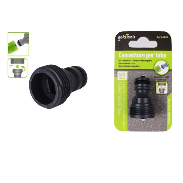 RACCORDO ADATTATORE RAPIDO FILETTO 3/4” 10MM CON INNESTO MASCHIO 94755