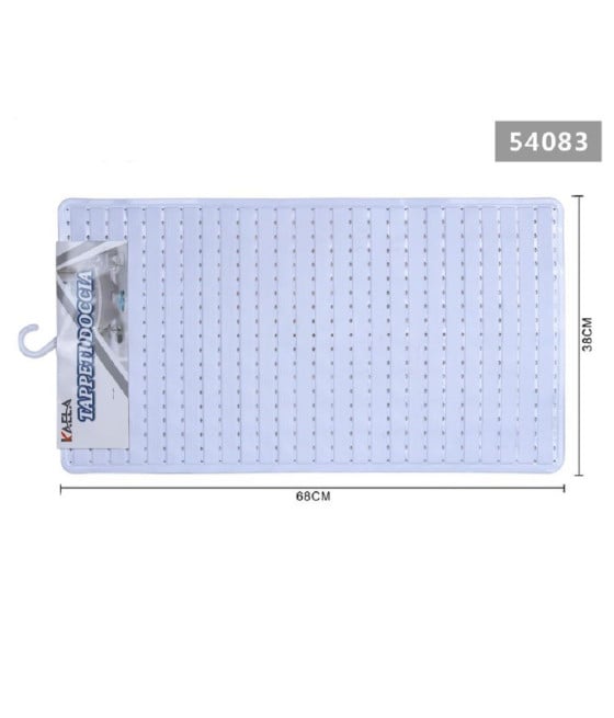 TAPPETO DOCCIA VASCA BAGNO 38X68CM RETTANGOLARE A RIGHI BIANCO 54083