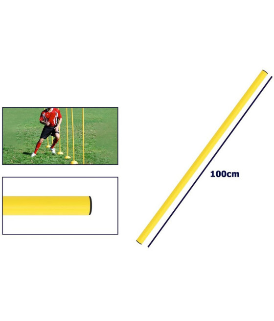 MARCATORI PER ALLENAMENTO 100 CM CALCIO OSTACOLI SLALOM COLORI FLUO E RESISTENTI