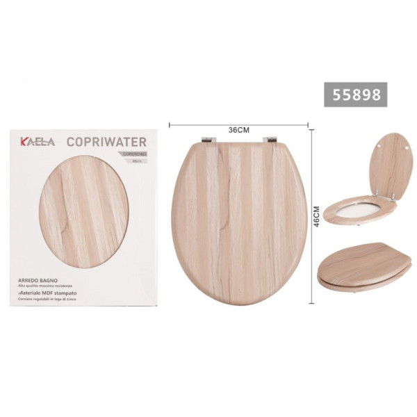 COPRIWATER UNIVERSALE MDF LEGNO CERNIERE REGOLABILI 46 X 36 CM 55898