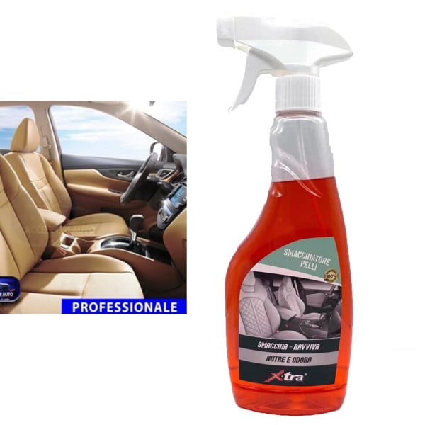 SPRAY DETERGENTE SMACCHIATORE PELLI SMACCHIA RAVVIVA E PROFUMATORE AUTO DA 500ML