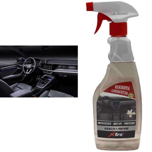 SPRAY DETERGENTE PULIZIA AUTO RINNOVA CRUSCOTTO ANTISTATICO ANTI UV PROTEZIONE