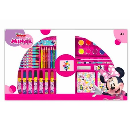 VALIGETTA CON COLORI MINNIE SET PER COLORARE DISNEY GIOCO PER BIMBE 52 PEZZI