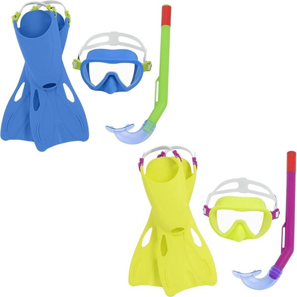 SET DA SNORKELING BAMBINI FLAPPER MASCHERA BOCCAGLIO PINNE 2 COL 25039