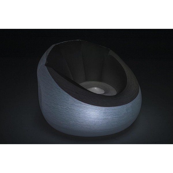 POUF GONFIABIL ROTONDO LUCE LED INTEGRATA 102X97X71CM MULTICOLOR 75086