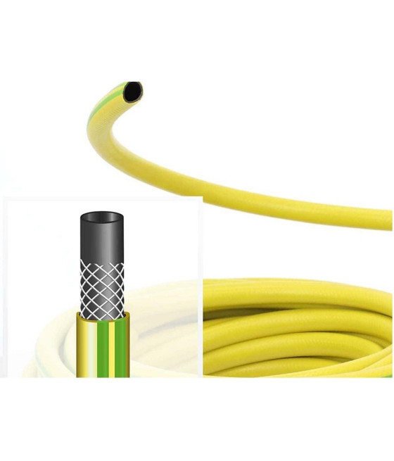 TUBO ACQUA IRRIGAZIONE PVC RETINATO GIARDINO PROFESSIONALE Ø 5/8" 10MT