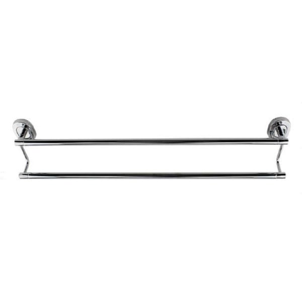 PORTASCIUGAMANI PORTA ASCIUGAMANO DOPPIO CROMATO 60CM DA BAGNO 69197