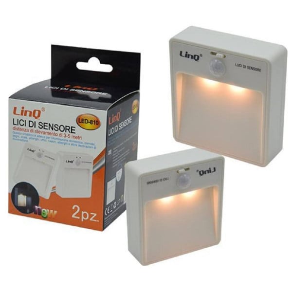 2PZ LUCI CON SENSORE DI RILEVAMENTO AUTOMATICO MOVIMENTO 3/5MT LED-810