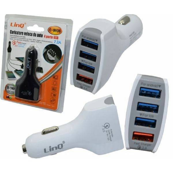 Caricatore USB C da Auto Sdoppiatore Accendisigari QC 3.0, 150 W Con Doppio  QC3.
