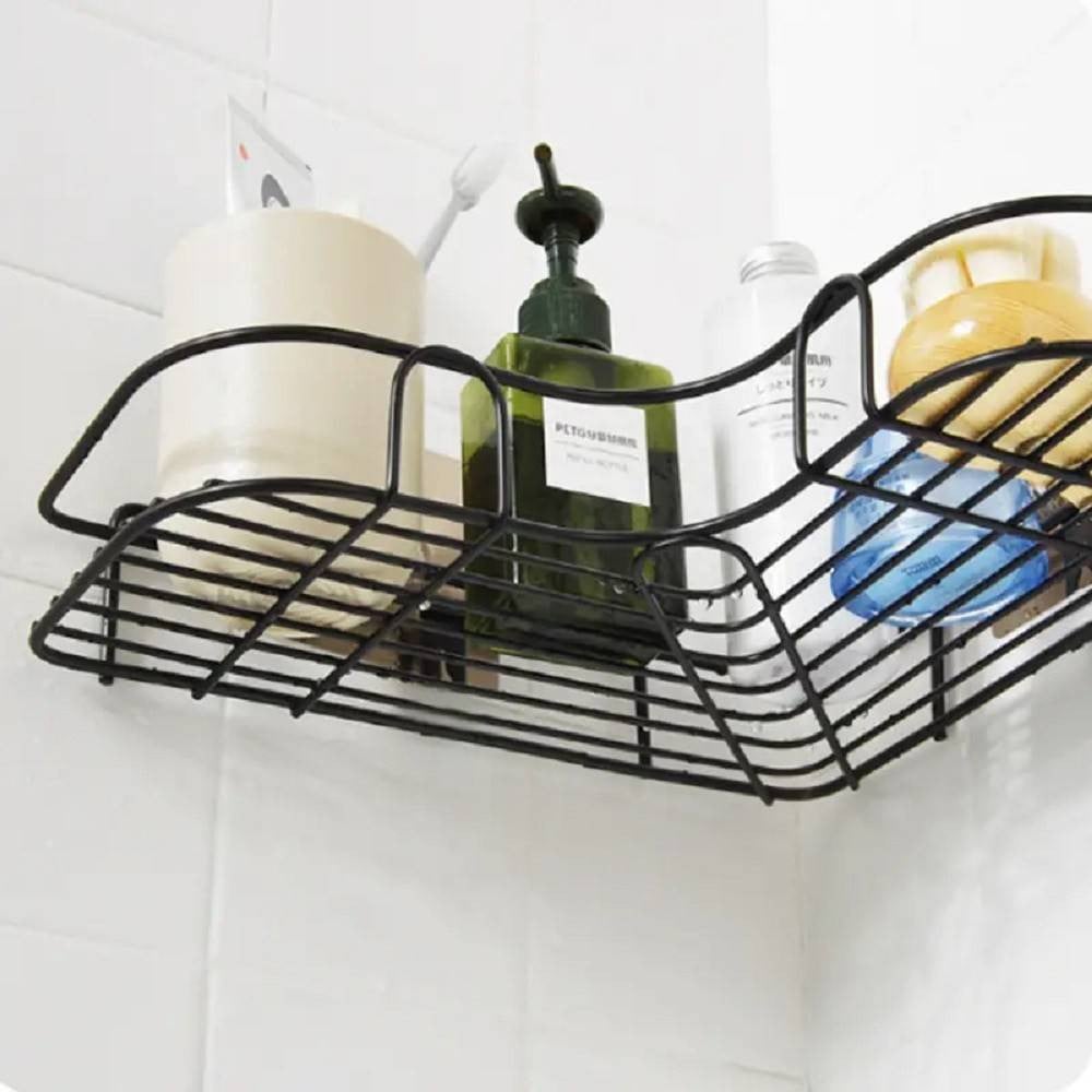 SUPPORTO ANGOLARE PARETE MENSOLA APPENDERE SENZA PUNZONATURA BAGNO CUCINA