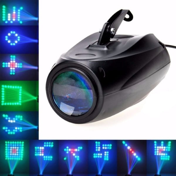 PROIETTORE FARO AIRSHIP 64 LED 10W RGB FASCIO DI LUCE EFFETTI DISCO LASER LUCI