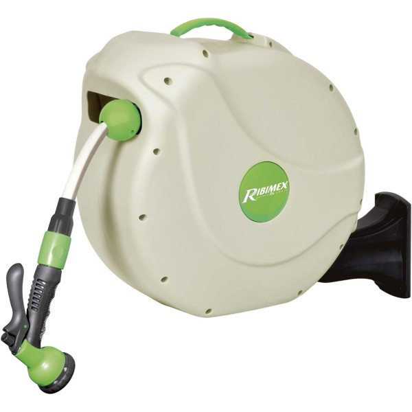 AVVOLGITUBO AUTOMATICO ACQUA 30 METRI RIBIMEX PRD32P CON FISSAGGIO A PARETE