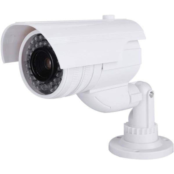 TELECAMERA FINTA DUMMY CON LED IR LAMPEGGIANTE CAMERA VIDEOSORVEGLIANZA STAFFA