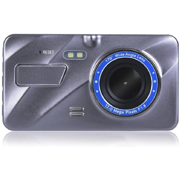 MINI DVR TELECAMERA VIDEOREGISTRATORE AUTO 2 TELECAMERE HD DISPLAY 4"