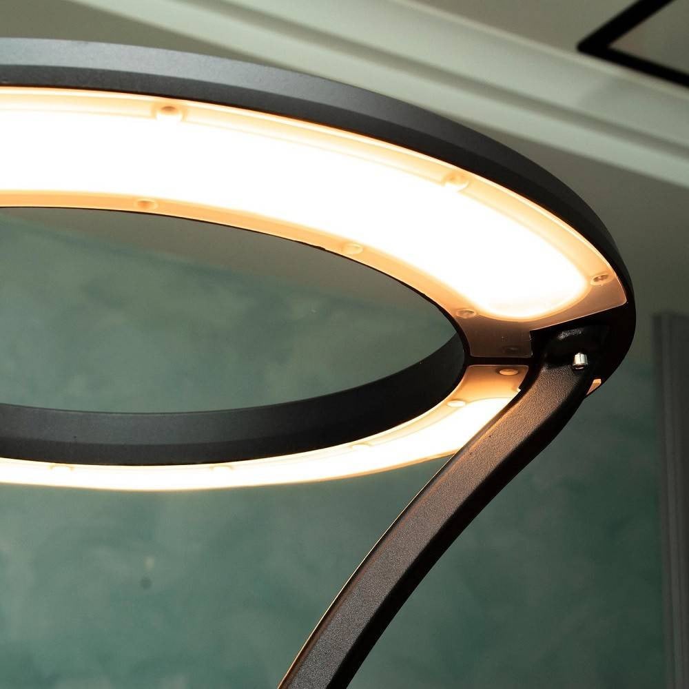 LAMPIONE MODERNO LED 100W CERCHIO IP65 LUCE ESTERNI GIARDINO GD-100W