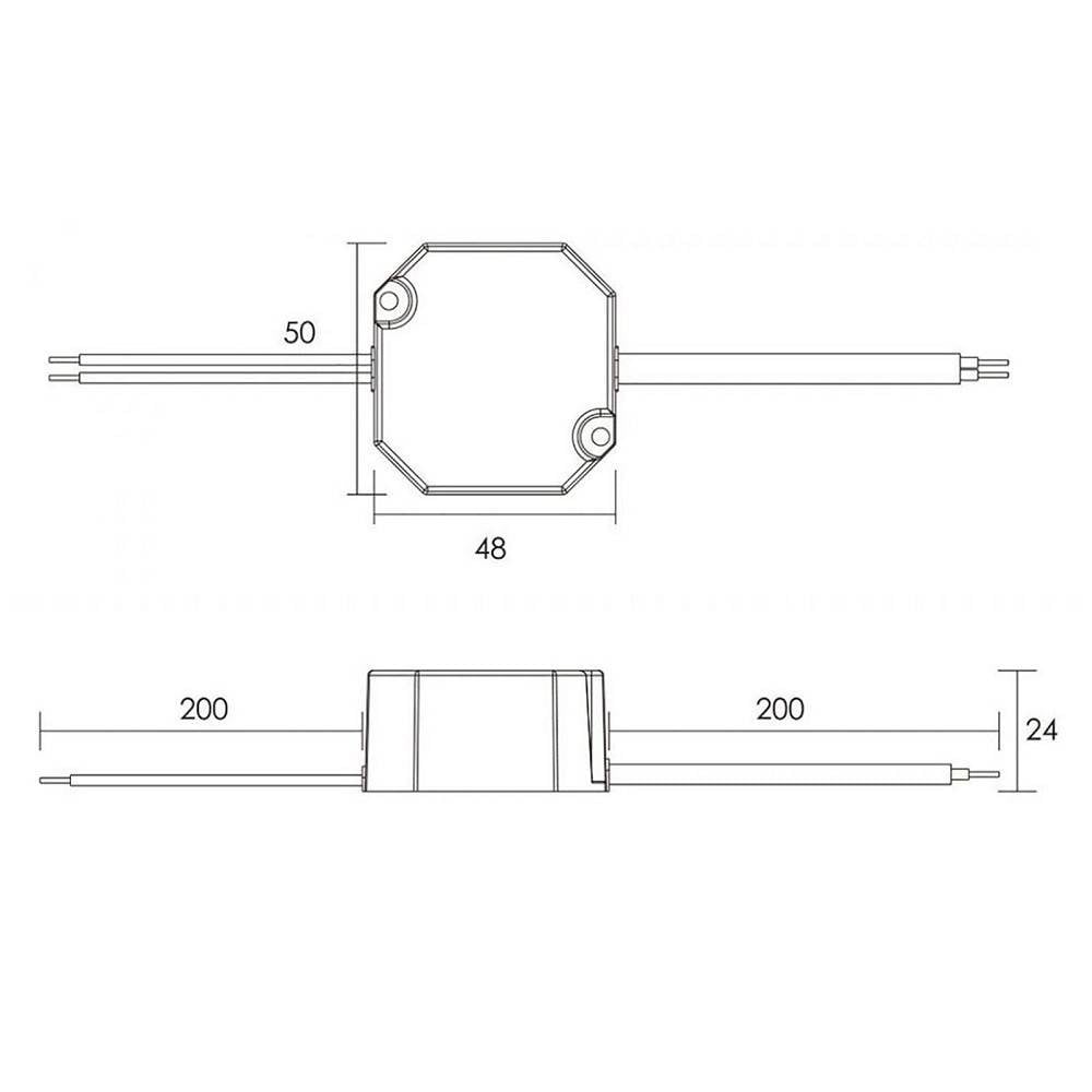 TRASFORMATORE LED DRIVER ALIMENTATORE DIMMERABILE 12W 12-24V STRISCE