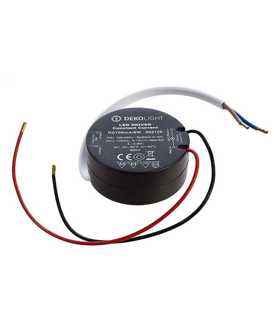 TRASFORMATORE LED DRIVER MINI ALIMENTATORE LUCI STRISCE 8W 6-12V 700MA