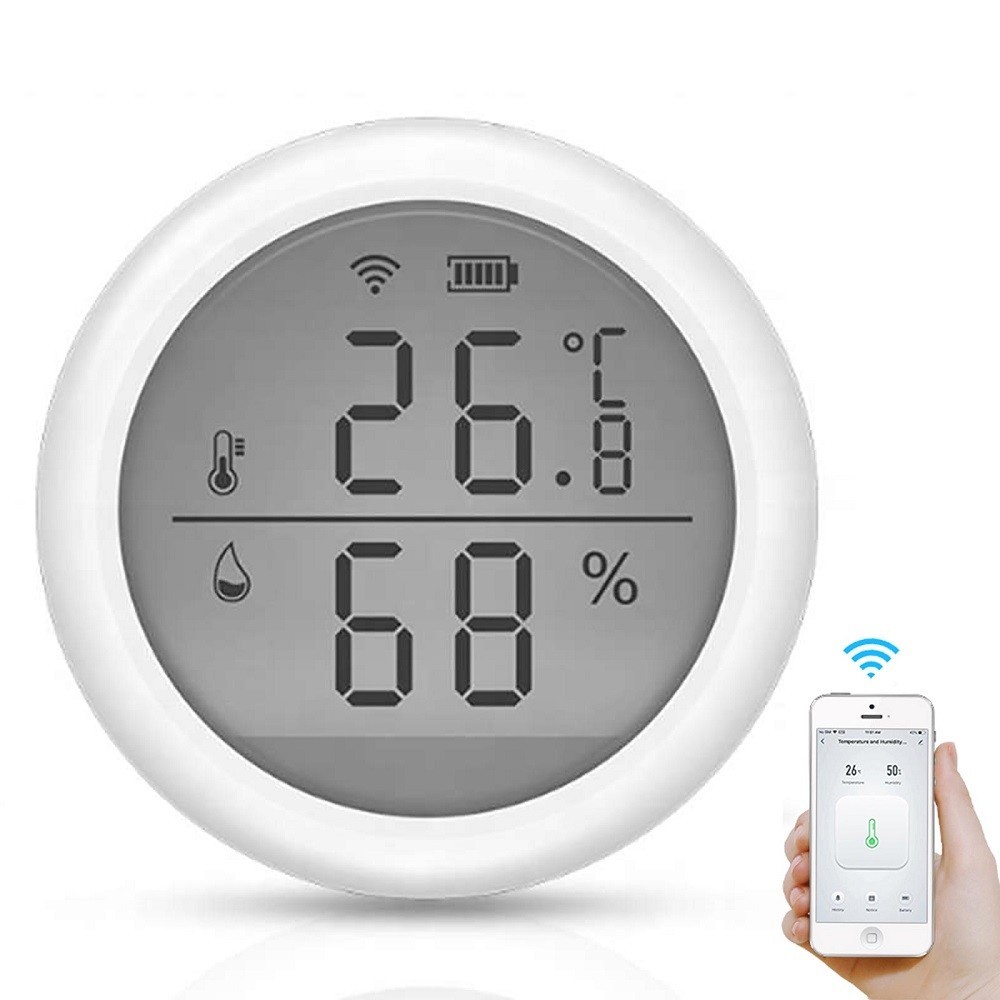 Sensore di temperatura WiFi, termometro per interni, supporto Alexa Google  Assistant, temperatura Humidity Remote Monitor per Room Incubator Wine