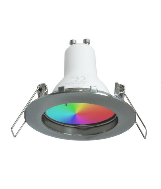 FARETTO LED 6W INCASSO 6CM TONDO RGB+3000K RGBW GU10 EFFETTI LUCE 230V