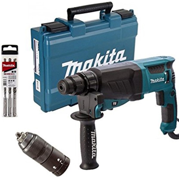 MAKITA HR 2630T ELECTRIC TASTER WITH SELF-TIGHTENING SPINDLE 26MM 800W SDS-