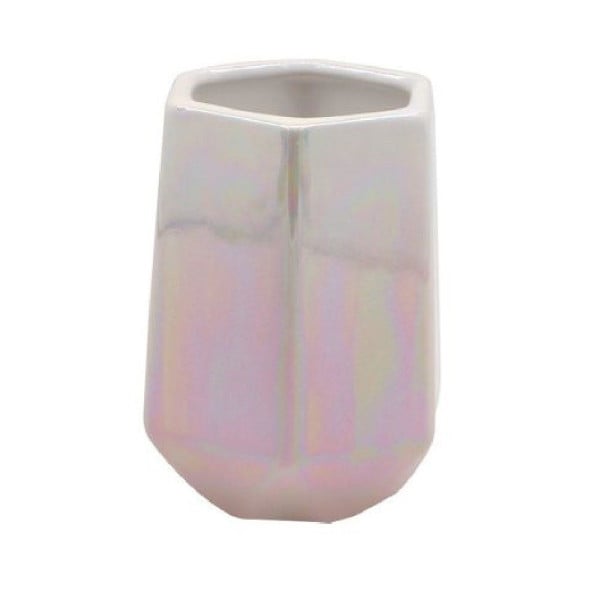 BICCHIERE PORTA SPAZZOLINI ESAGONALE EFFETTO VISIVO ARREDO BAGNO 79940