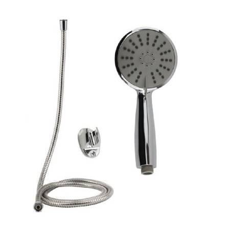 KIT DOCCETTA BAGNO TONDO SOFFIONE DOCCIA CON LACCIO 1,8MT STAFFA 69049