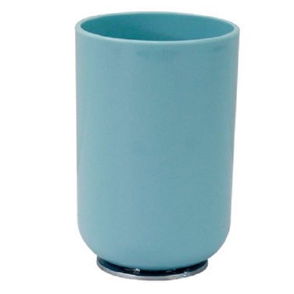 BICCHIERE PORTASPAZOLINI DENTIFRICIO CELESTE SILVER ARREDO BAGNO 79888