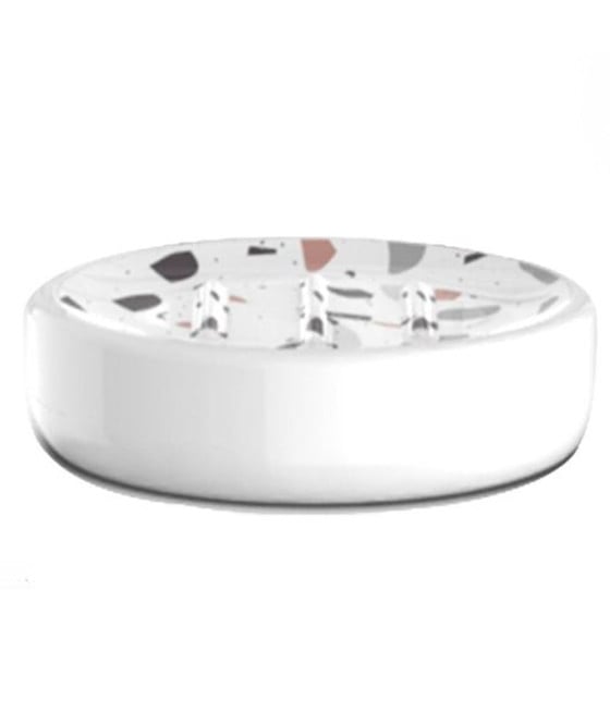 PORTA SAPONE SAPONETTA BAGNO GRANIGLIA BIANCO MULTICOLORE BAGNO 69836