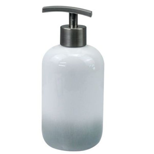 DISPENSER PORTASAPONE LIQUIDO BIANCO GRIGIO ACCESSORI BAGNO ARREDO