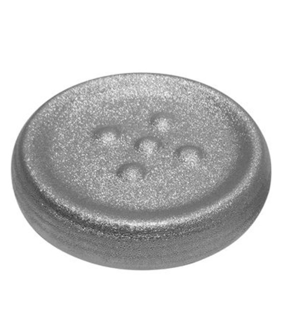 PIATTINO PORTA SAPONE SAPONETTA ARGENTO RIGATO ARREDO PER BAGNO 59940