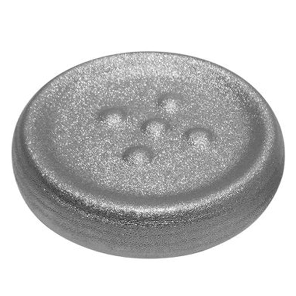 PIATTINO PORTA SAPONE SAPONETTA ARGENTO RIGATO ARREDO PER BAGNO 59940