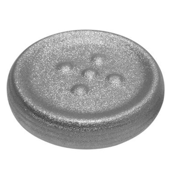 PIATTINO PORTA SAPONE SAPONETTA ARGENTO RIGATO ARREDO PER BAGNO 59940