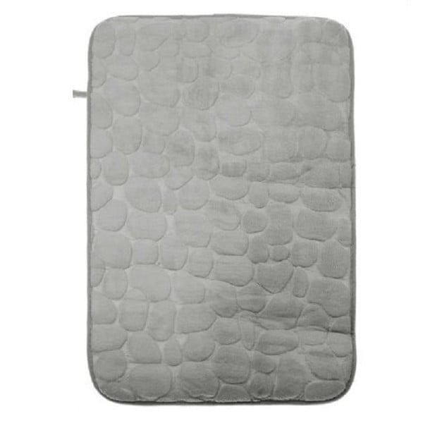 TAPPETO IN TESSUTO EFFETTO SASSI PER ARREDO BAGNO 45X70CM 79932 GRIGIO
