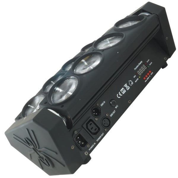 FARO LED STROBO RGBW DOPPIA COLONNA ROTANTE CREE BEAM LIGHT DISCOTECA DMX512