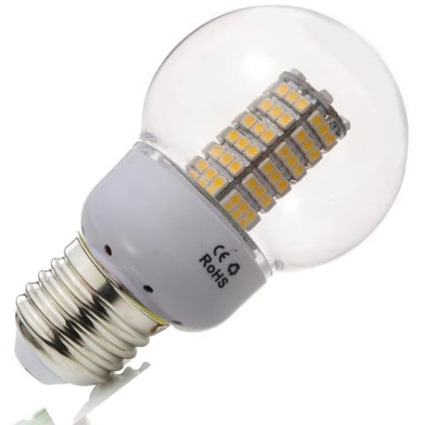 LAMPADINA A LED GLOBETTO TRASPARENTE BASSO CONSUMO 15W E27 LUCE BIANCO FREDDO