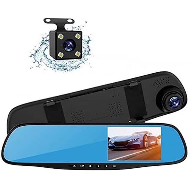 SPECCHIETTO CAMERA POSTERIORE HD REGISTRATORE AUTO RETROVISORE Q-A182