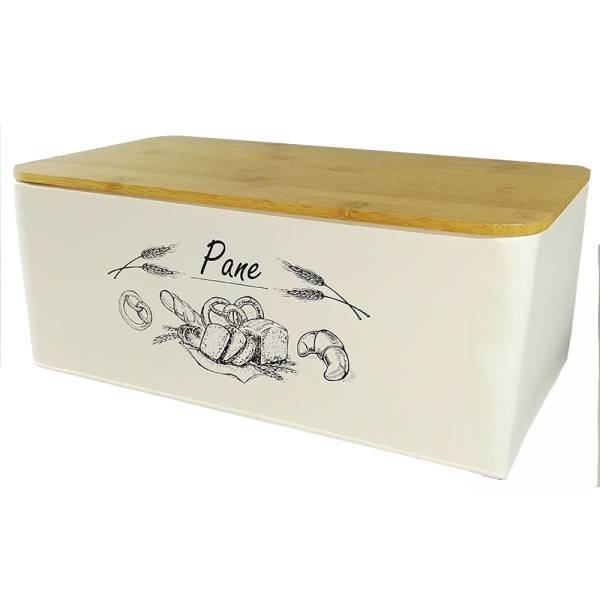 Contenitore Porta Pane Cassetta Acciaio Portapane Coperchio Bread Box  Moderno