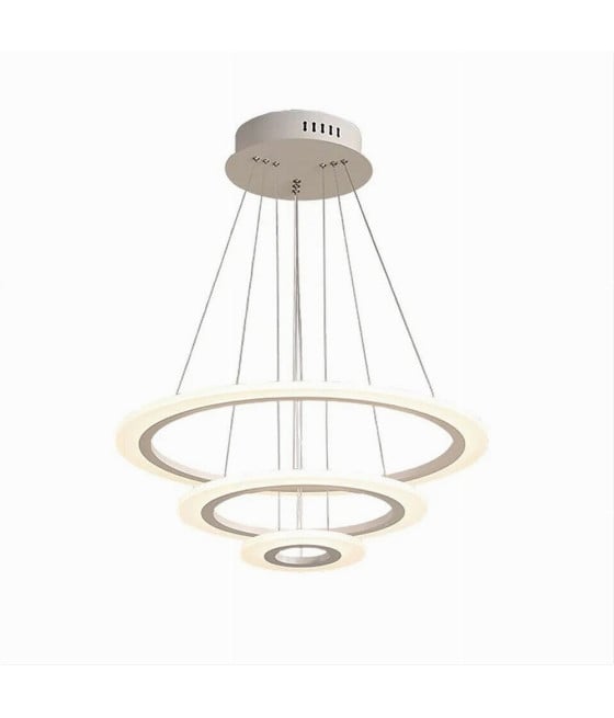 LAMPADARIO LED SOSPENSIONE 68W 3 CERCHI REGOLABILE DIMMERABILE A66-B3C