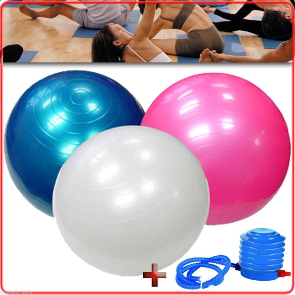 GYMBALL PALLA PER ESERCIZI ADDOMINALI YOGA PILATES FITNESS PALESTRA GRAVIDANZA