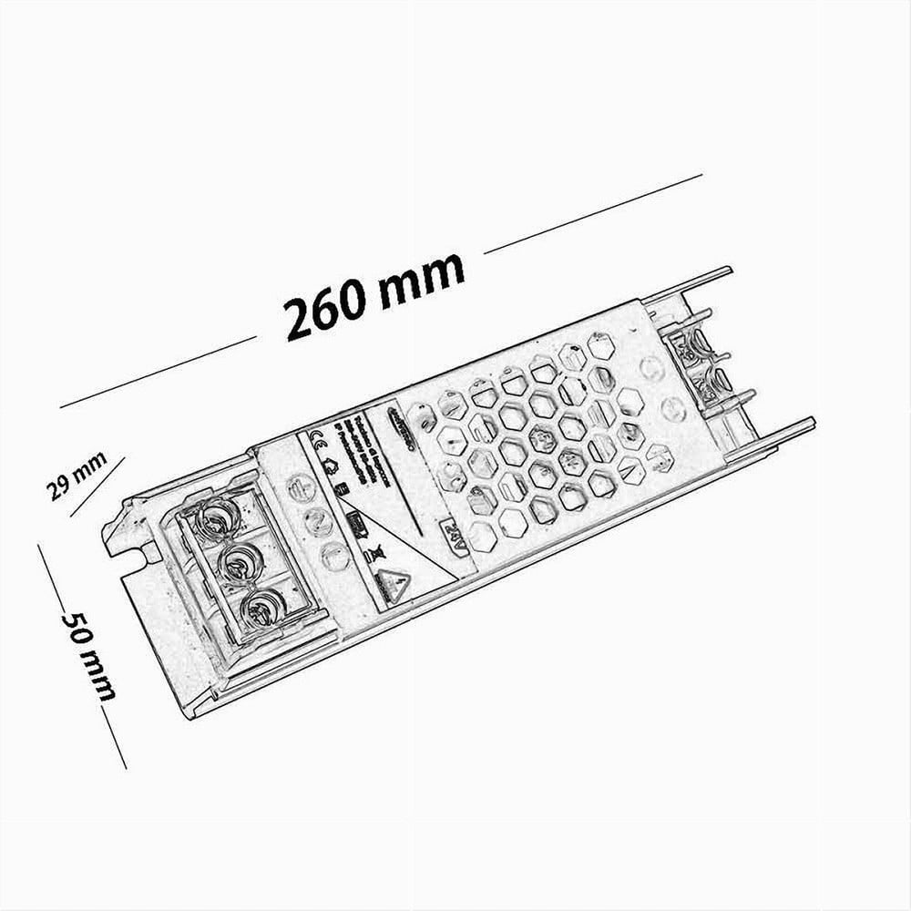ALIMENTATORE SLIM STABILIZZATO 24V 300W SWITCH TRASFORMATORE 12.5MHA