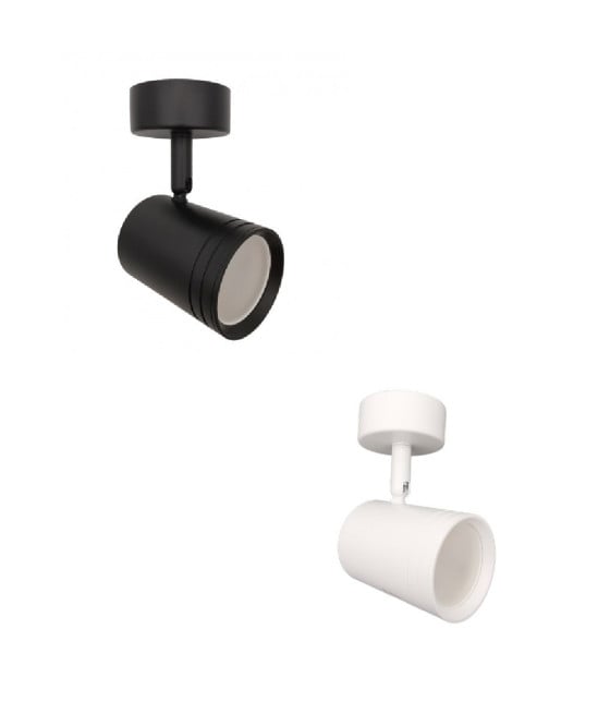 PORTA FARETTO ORIENTABILE DA SOFFITTO PARETE A CILINDRO GU10 P28-GU10