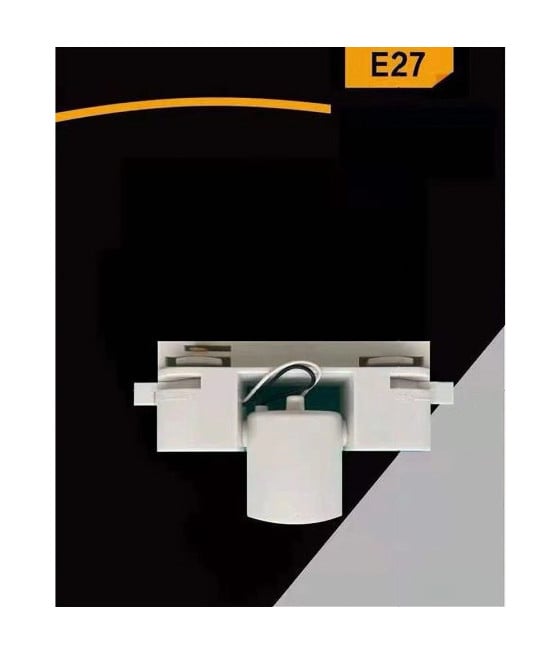 PORTALAMPADA PER BINARIO MONOFASE CONNETTORE E27 ADATTATORE PISTA-E27