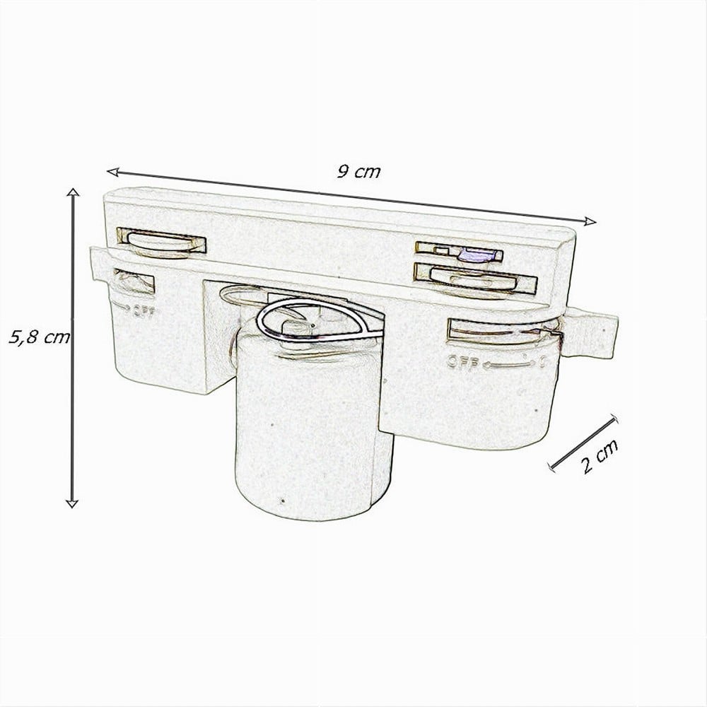 PORTALAMPADA PER BINARIO MONOFASE CONNETTORE E27 ADATTATORE PISTA-E27