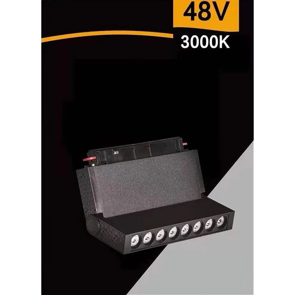 FARETTO LED 10W MAGNETICO RETTANGOLARE PER BINARI 48V LUCE 3000K 4000K