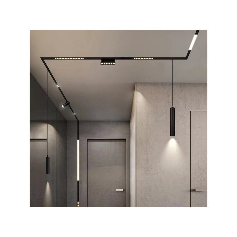 FARETTO LED 10W MAGNETICO RETTANGOLARE PER BINARI 48V LUCE 3000K 4000K