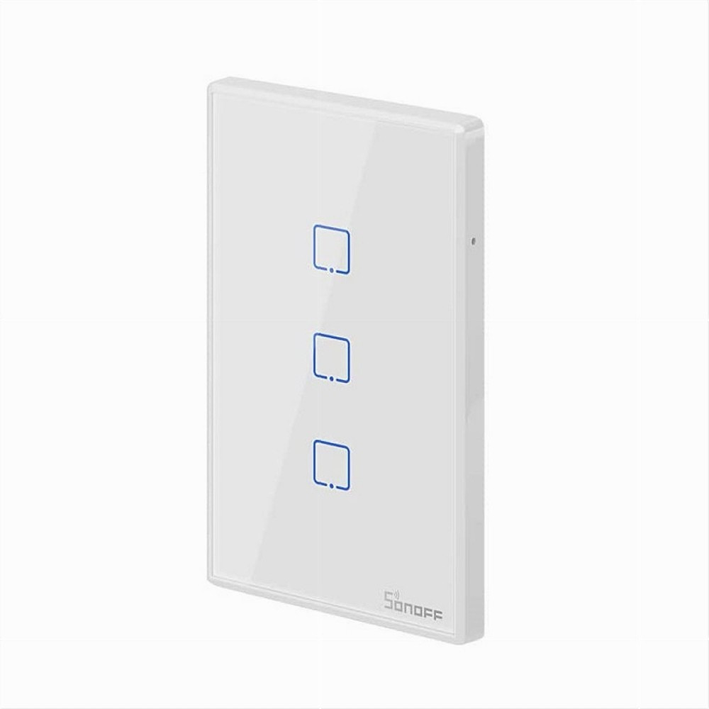 INTERRUTTORE SONOFF SMART 3 CANALE CONTROLLER WIFI PLACCA TOUCH T2US3C