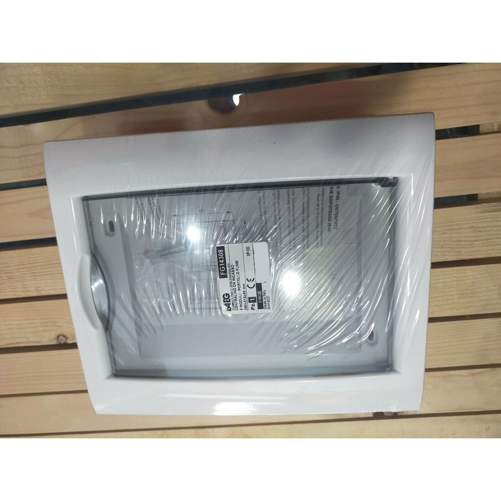 FAEG 8-Module Built-in Electrical Switchboard Panel With Smoked Door - IP40 White